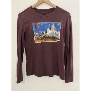 Patagonia USA Organic Cotton Shirt M Climbing Outdoor Art Mountains Gorpcore